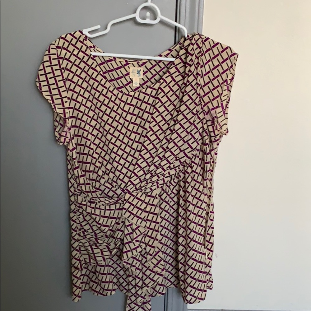 Anthropologie Ruffle blouse Edme’& Esyllte size 8